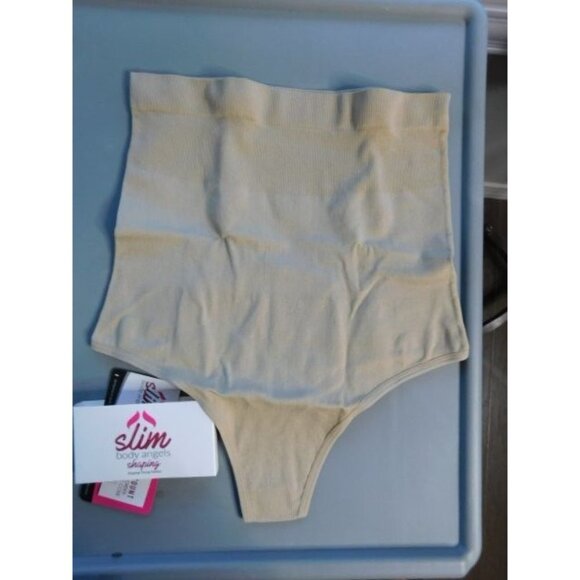 Slim Body Angels Size 2XL Plus Size High Waisted Shaper Style Panties Beige NEW - Picture 2 of 3